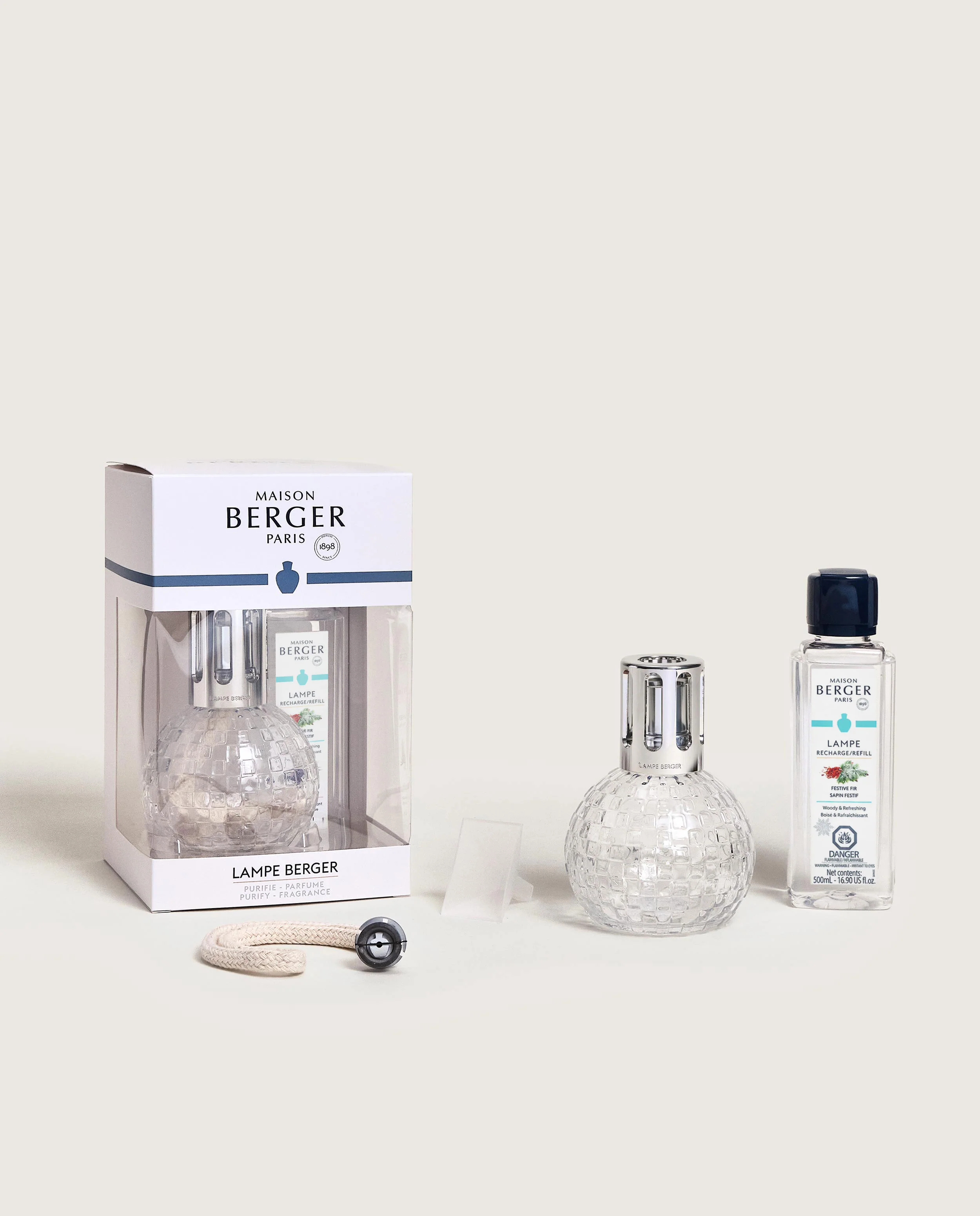 Disco Clear Fragrance Lamp Gift Set with Festive Fir - Image 3