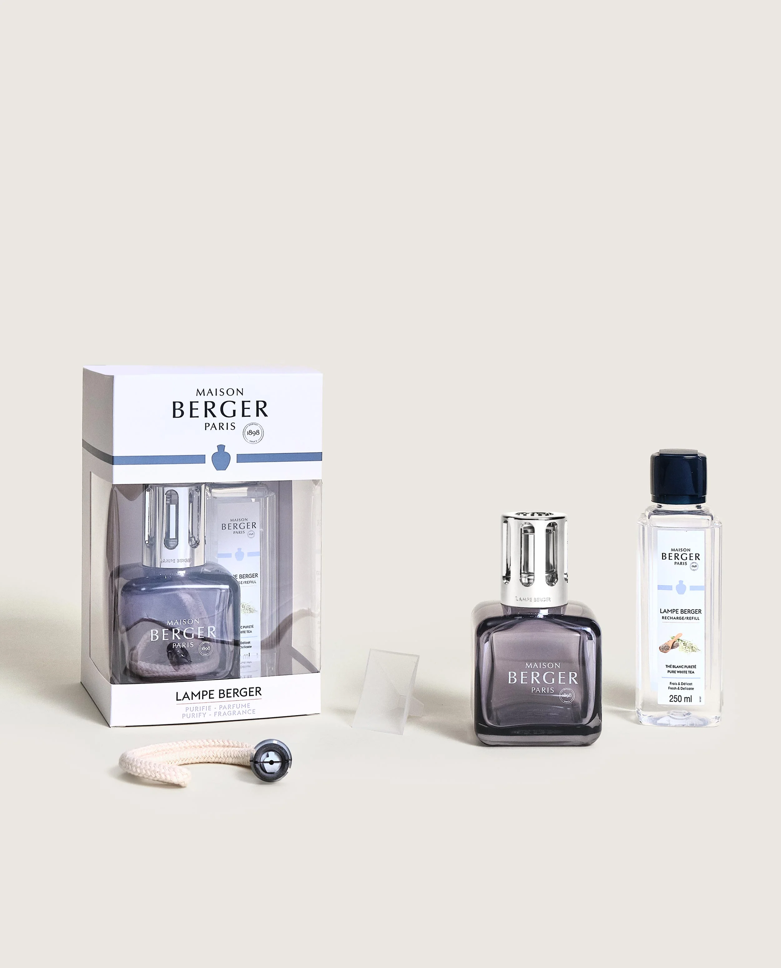 Glaçon Grey Lamp Gift Set with Pure White Tea - Image 5